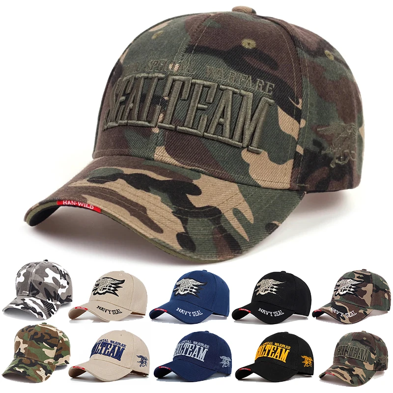 Hunting Outdoor Decor - ファッション米国海兵隊シールチーム文字刺繍野球帽メンズ屋外狩猟海兵隊帽子スポーツキャップ大人
