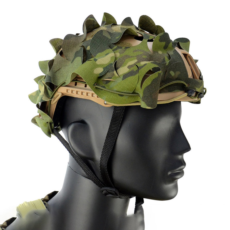 Hunting Outdoor Decor - 3DタクティカルFASTヘルメットカバー ナイロン製ドローストリングヘルメットクロス アウトドアハンティングヘルメットアクセサリー