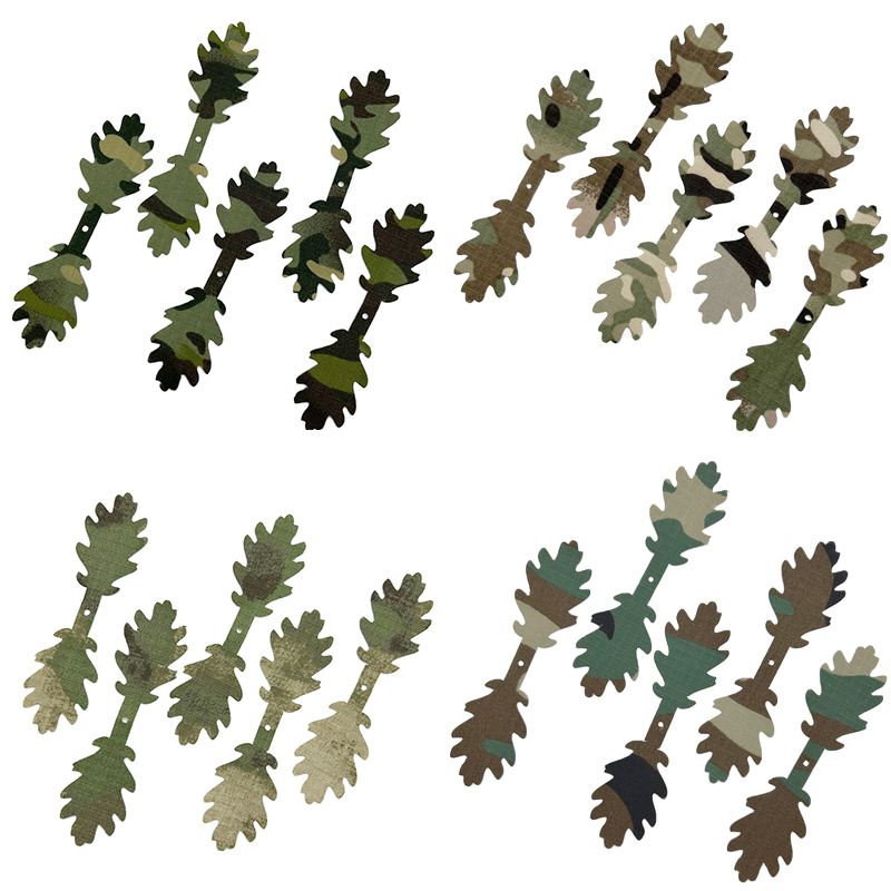 Ghillie Suit Woodland - 5 ピース/セット 3D 迷彩ストリップ戦術ペイントボール撮影 DIY 装飾ストリップバックパックベストエアガンヘルメットギリースーツ用