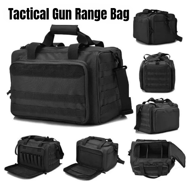 Outdoor Hunting Range - 戦術銃用レンジバッグ モールシステム ピストルケース 収納ポーチ アウトドアハンティング ナイロンショルダーパック