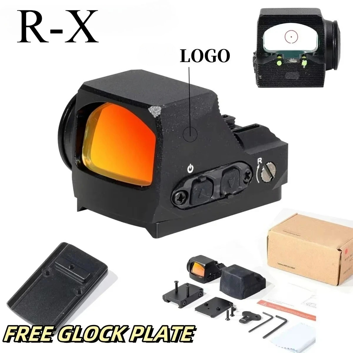 Outdoor Hunting Range - R-X レッドドットサイト 1x24mm RMフットプリント ハンティングリアサイト グロックマウント付き
