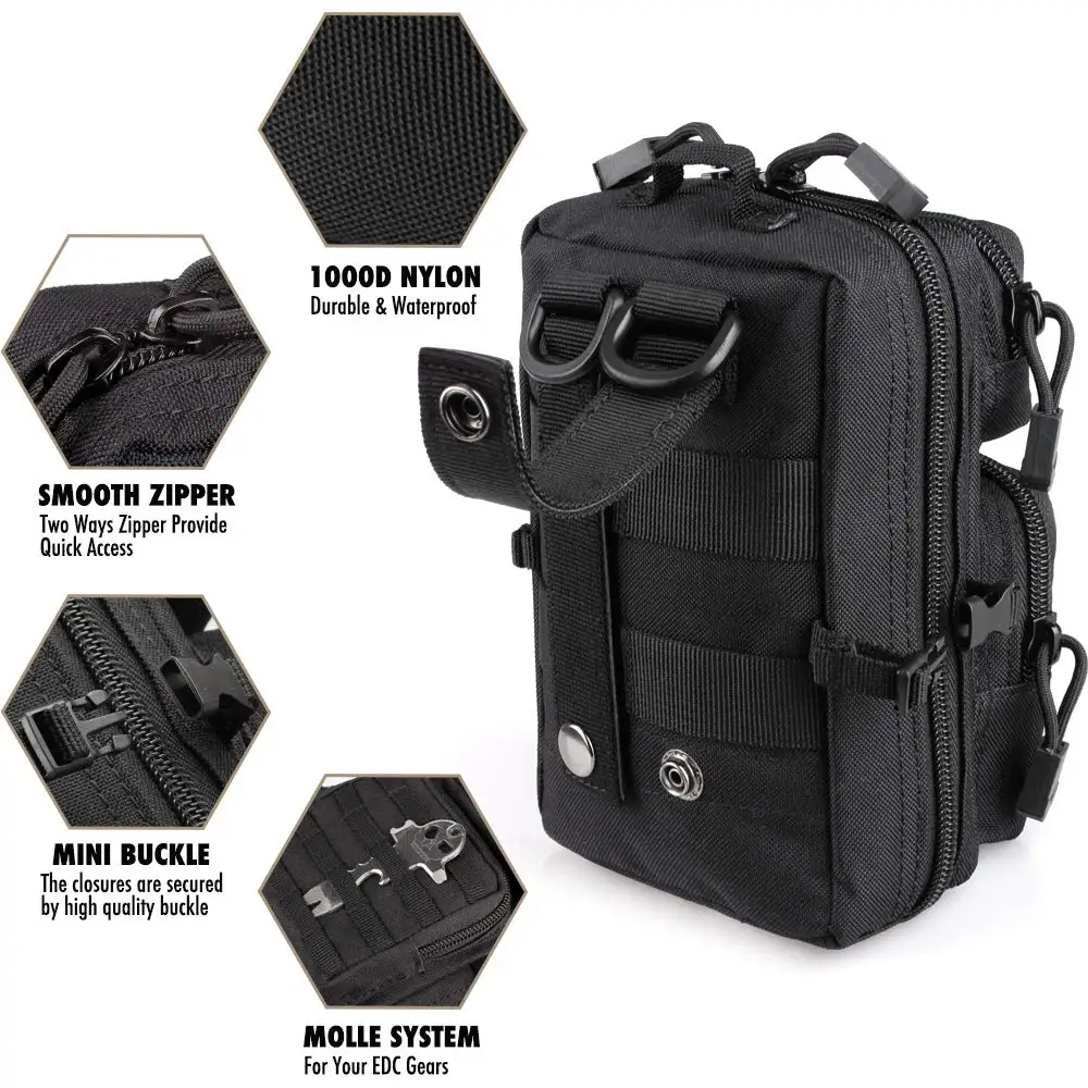 Outdoor Hunting Gear Storage - ミニモールユーティリティポーチ、EDC小型ツールポーチ、アウトドアハイキングキャンプ用、電話＆ギア収納バッグ