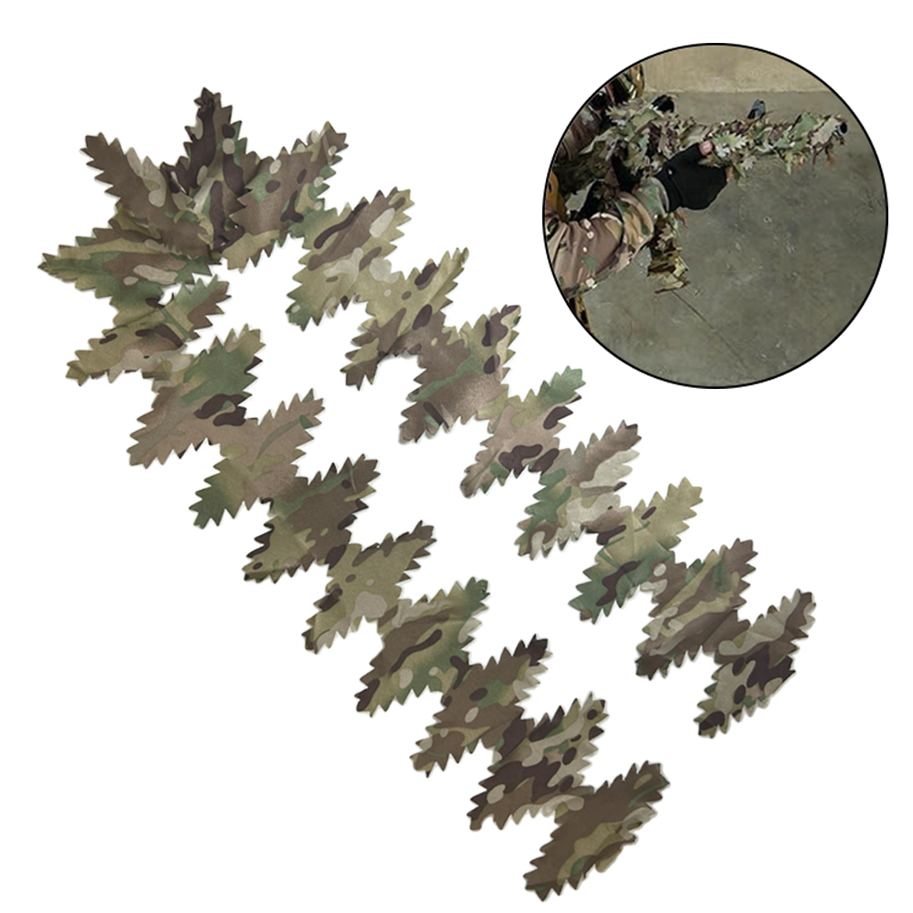 Ghillie Suit Woodland - 3D レーザー切断迷彩ストリップ戦術 DIY 飾るストリップ Ghillie スーツバックパック迷彩ストリップ狩猟アクセサリー