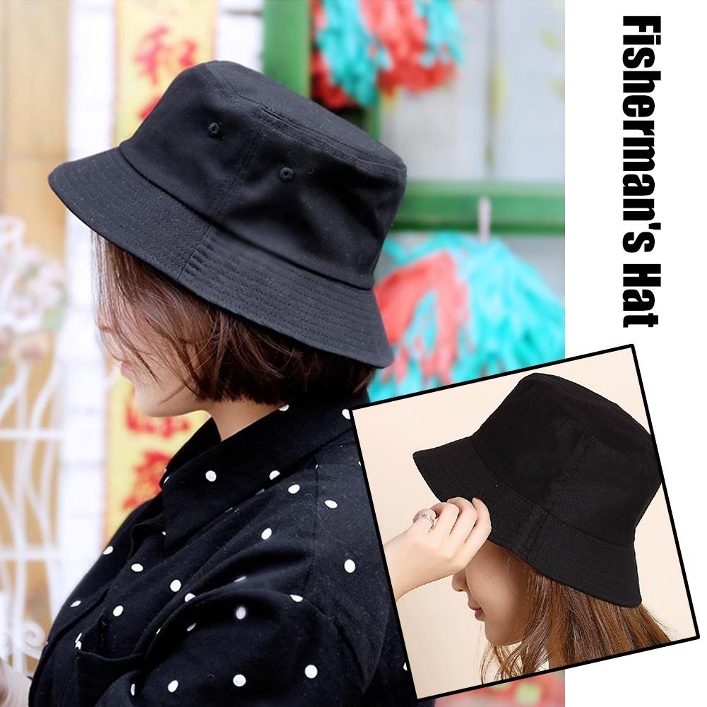 Hunting Outdoor Decor - 綿製折りたたみ式バケットハット 男女兼用 レディース アウトドア 日焼け止め帽子 無地