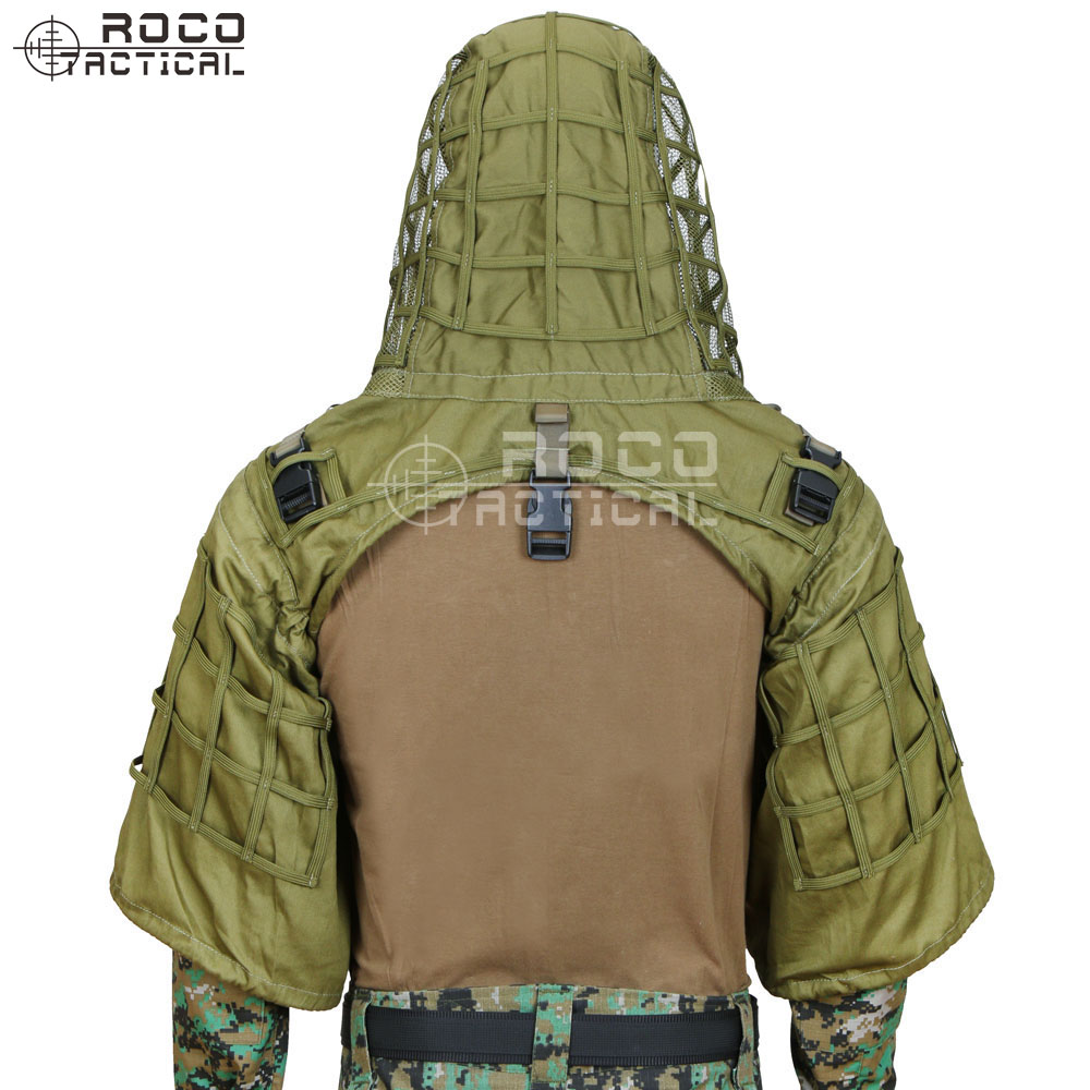 レトロなミリタリースナイパー,警察のフード,カスタムファンデ - Ghillie Suit Woodland のレビューと価格