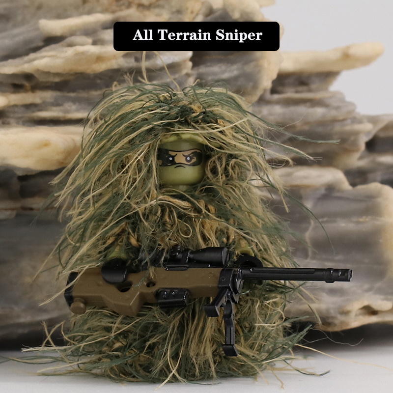 ミリタリーシリーズ兵士フィギュア 組み立てブロック SWAT - Ghillie Suit Woodland のレビューと価格