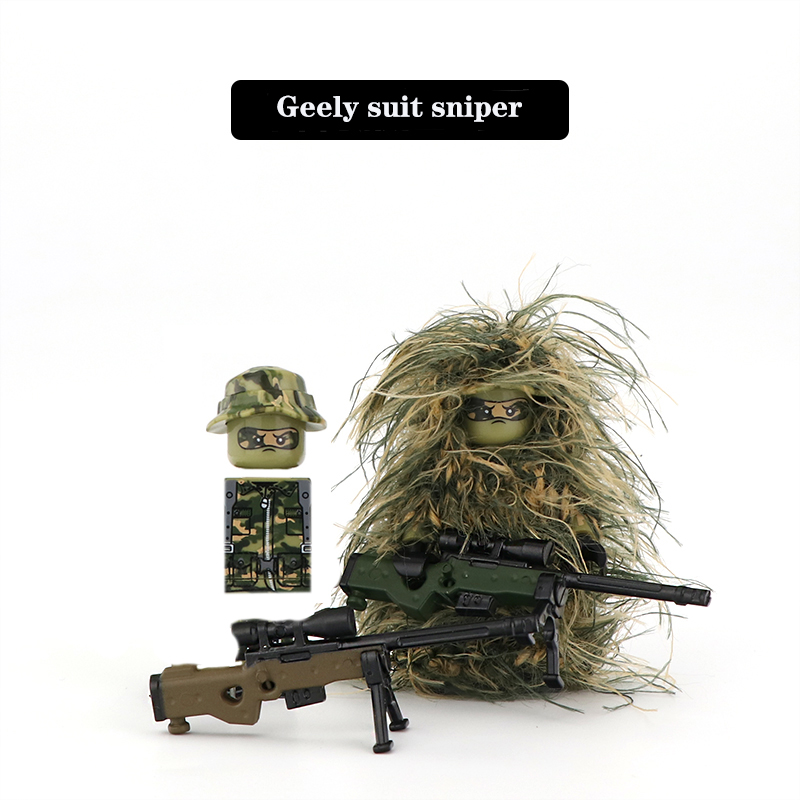 ミリタリーシリーズ兵士フィギュア 組み立てブロック SWAT - Ghillie Suit Woodland のレビューと価格