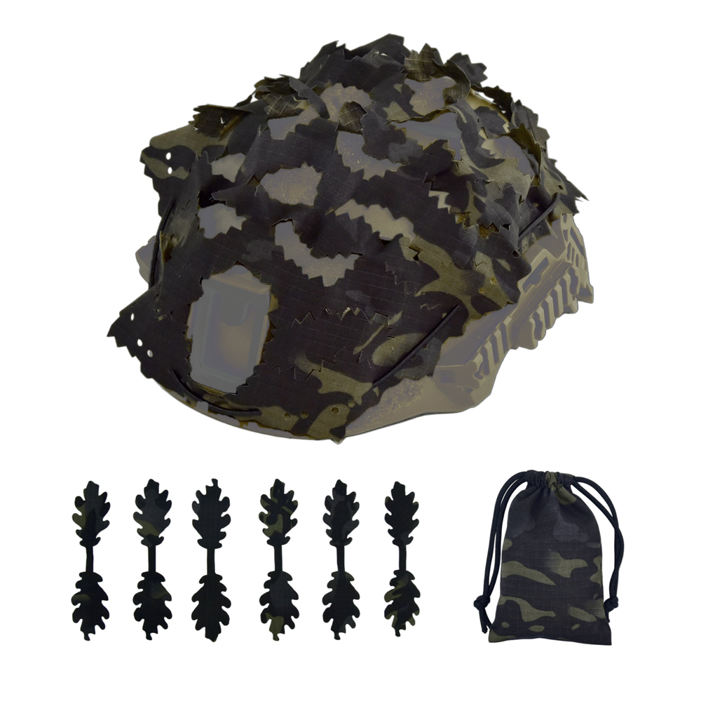 タクティカルヘルメットカバー、不規則レーザーカット、追加装飾 - Hunting Outdoor Decor のレビューと価格