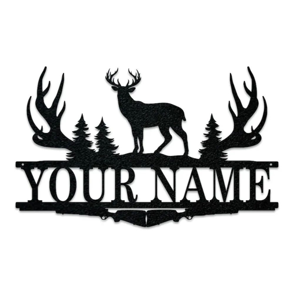 狩猟キャンプ用の金属製看板,分割モノグラム,装飾品,ユニーク - Outdoor Hunting Names のレビューと価格