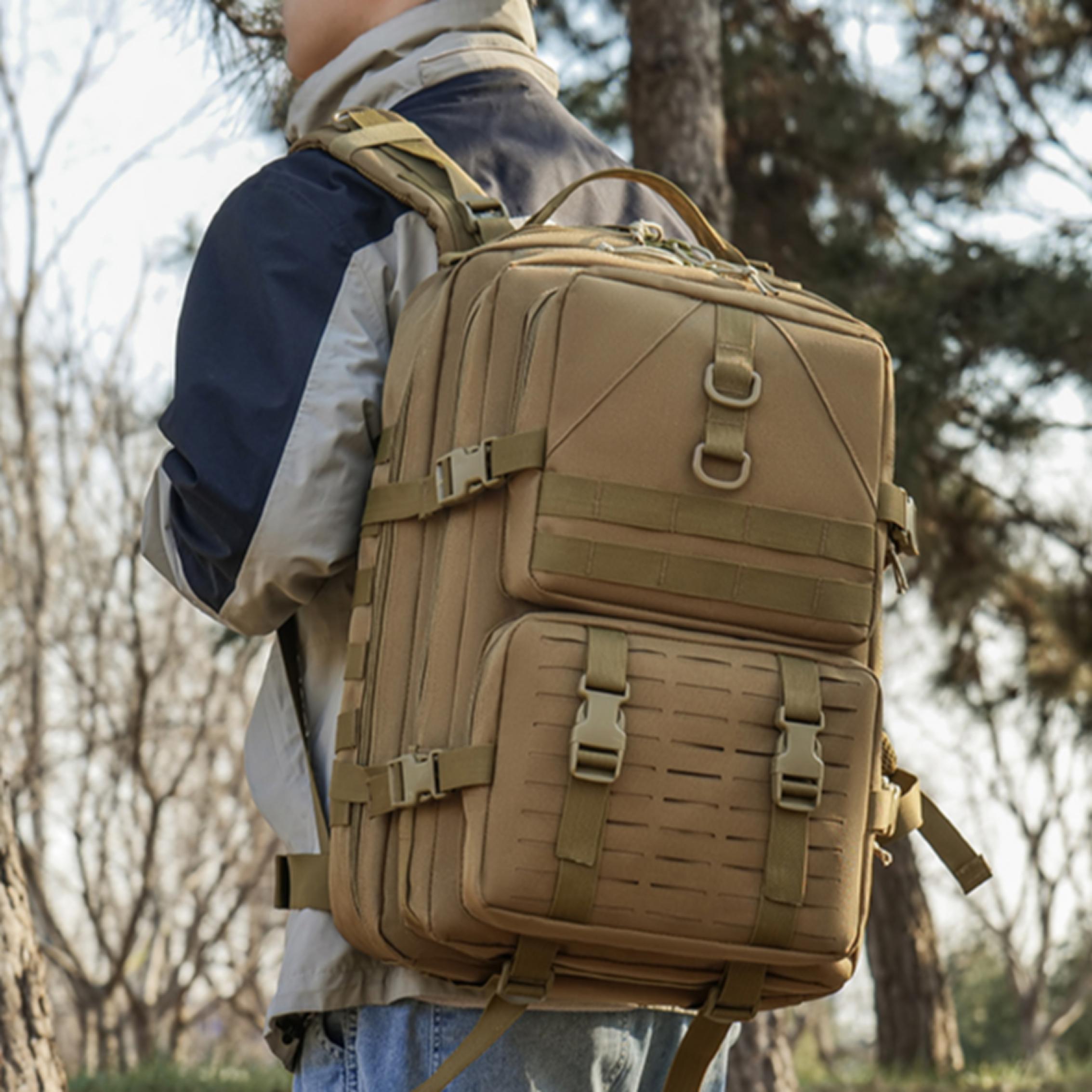 防水加工、大容量、アウトドア戦術バックパック、登山、ハイキン - Hunting Outdoor Logos のレビューと価格