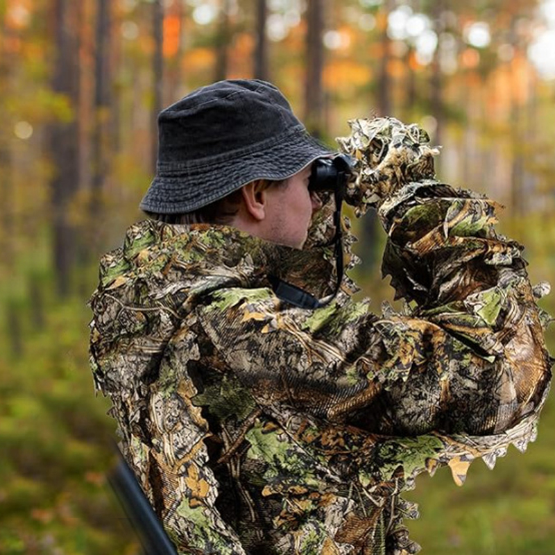 狩猟スーツジャングルの葉軽量迷彩ギリースーツフード付き屋外写 - Ghillie Suit Woodland のレビューと価格
