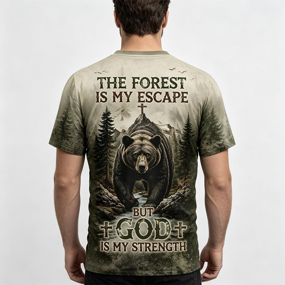 男性ヴィンテージ森林クマプリント Tシャツカスタム名ファッシ - Outdoor Hunting Names のレビューと価格