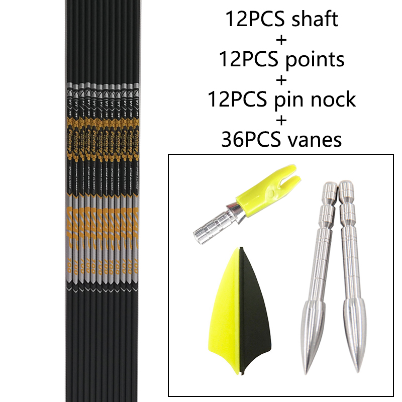 プラスチック製の矢じりベーン,弓,狩猟,日曜大工,id,背骨 - Arrow Carbon Shaft のレビューと価格