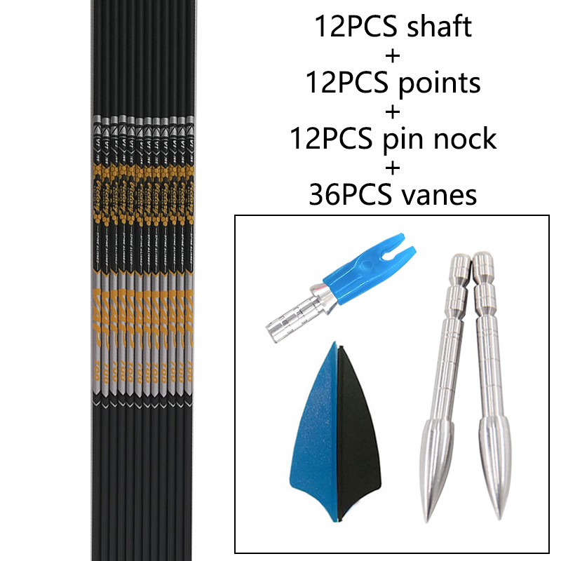 プラスチック製の矢じりベーン,弓,狩猟,日曜大工,id,背骨 - Arrow Carbon Shaft のレビューと価格