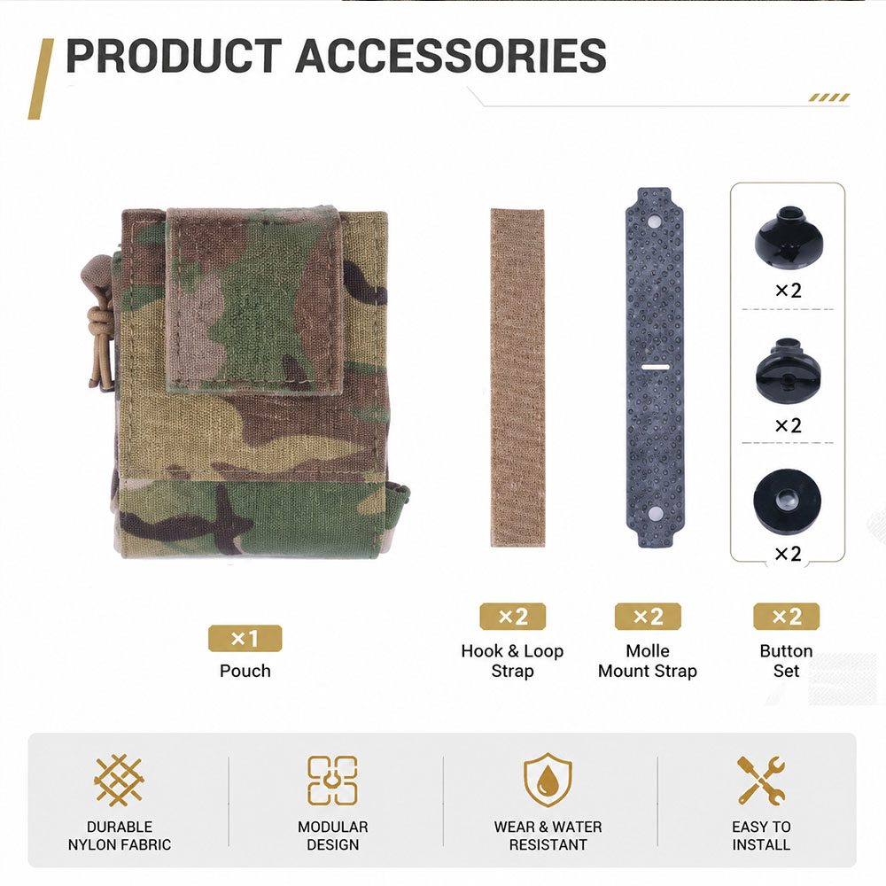 戦術的な MOLLE ダンプポーチ折りたたみ式マガジン回収バ - Outdoor Hunting Gear Storage のレビューと価格