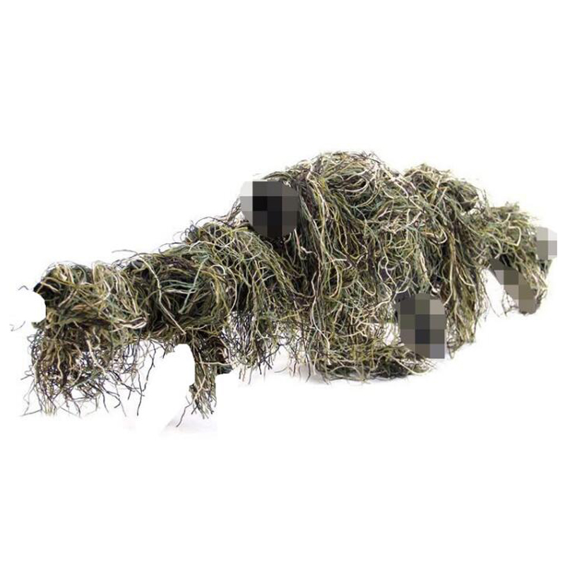草タイプ狩猟ライフルラップロープ Ghillie スーツスタ - Ghillie Suit Woodland のレビューと価格