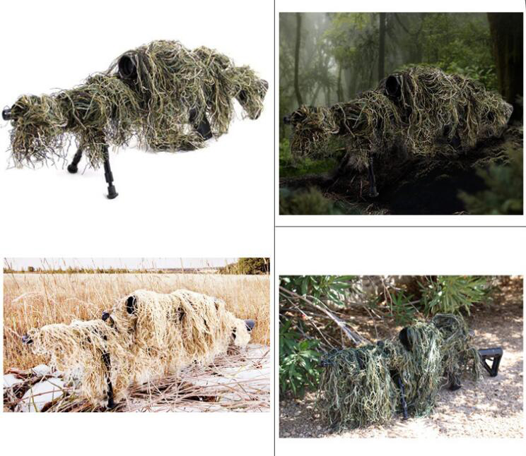 草タイプ狩猟ライフルラップロープ Ghillie スーツスタ - Ghillie Suit Woodland のレビューと価格