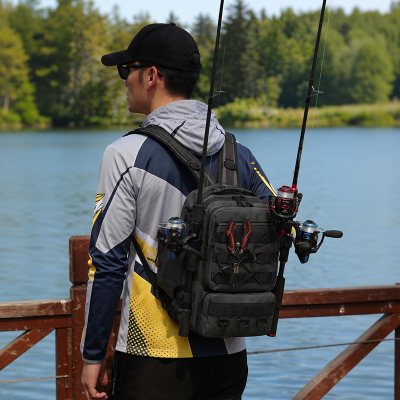 釣り道具バックパック収納バッグ男性用アウトドアショルダー釣り - Outdoor Hunting Gear Storage のレビューと価格