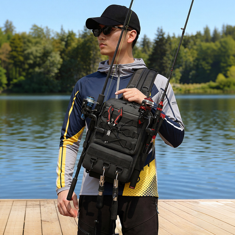 釣り道具バックパック収納バッグ男性用アウトドアショルダー釣り - Outdoor Hunting Gear Storage のレビューと価格