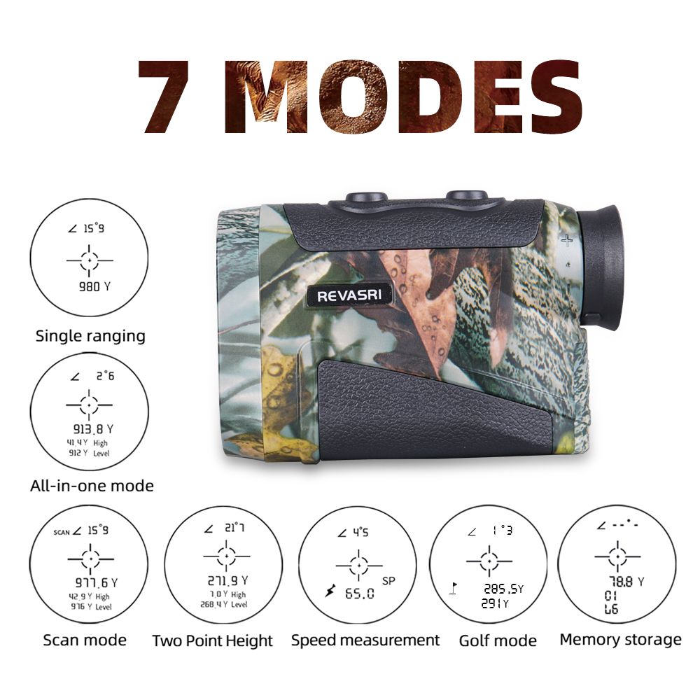 REVASRI ハンティングレーザー距離計 8倍拡大望遠鏡付 - Rangefinder Laser Hunting のレビューと価格