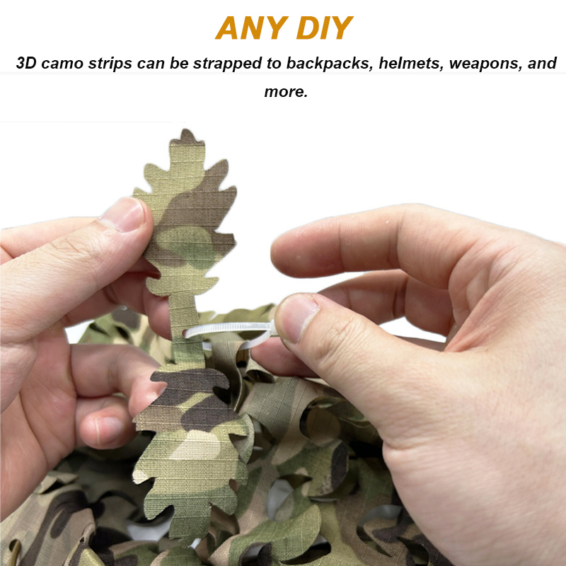 5 ピース/セット 3D 迷彩ストリップ戦術ペイントボール撮 - Ghillie Suit Woodland のレビューと価格