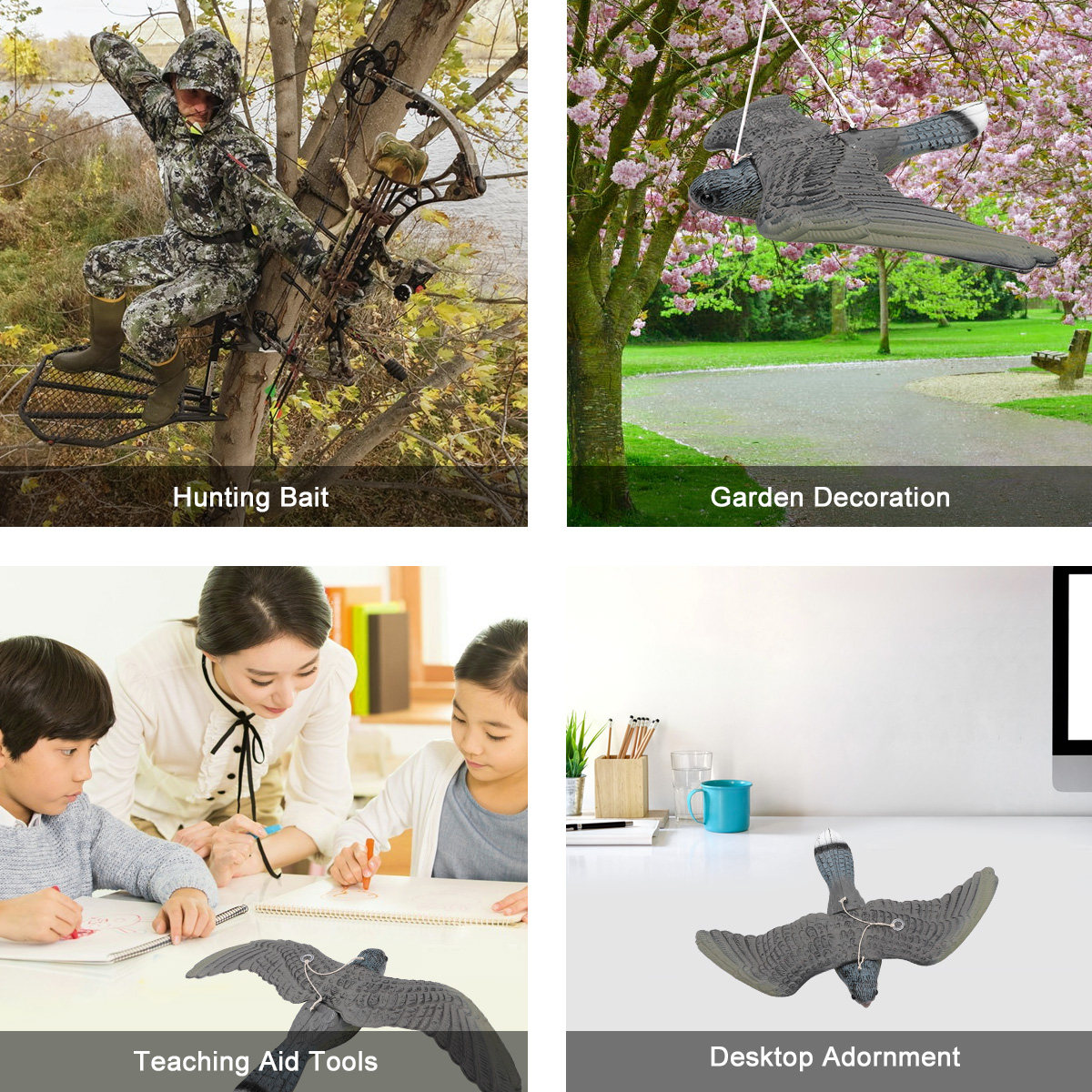 1 個リアルなプラスチック鳥の彫刻庭農場の装飾用自然主義動物 - Hunting Outdoor Decor のレビューと価格