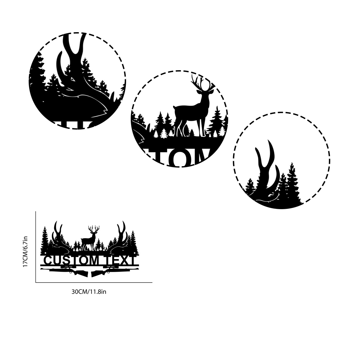 鹿小屋用のパーソナライズされた金属製の看板,狩猟用の装飾,姓 - Outdoor Hunting Names のレビューと価格