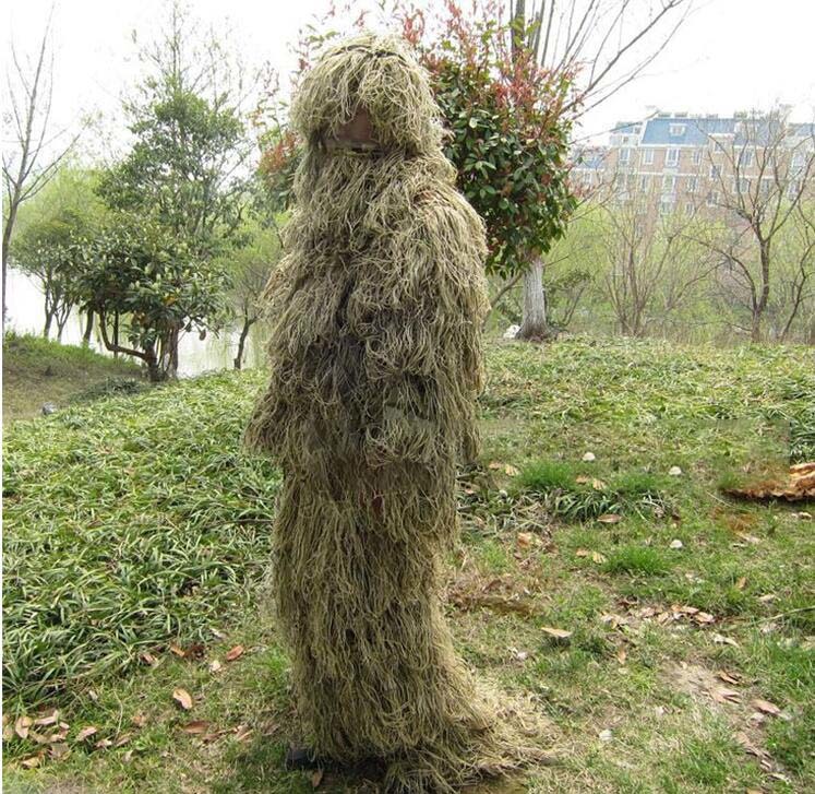冬 3D ホワイトスノーギリースーツ狙撃戦術ウッドランド隠し - Ghillie Suit Woodland のレビューと価格
