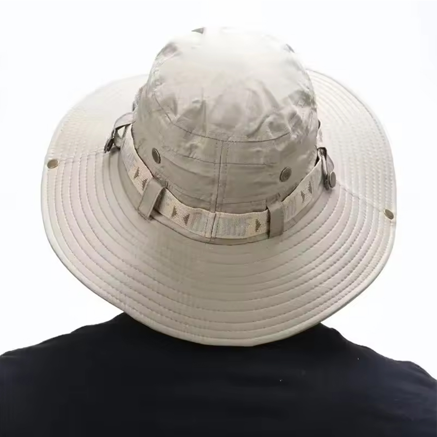 夏用メンズバケットハット アウトドアUVカット つば広パナマ - Outdoor Hunting Names のレビューと価格
