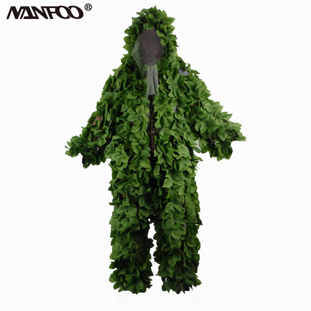 べたつかない花、バイオニックカモフラージュの葉、緑の葉、耐摩 - Ghillie Suit Woodland のレビューと価格