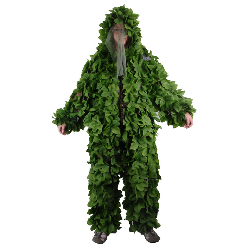 べたつかない花、バイオニックカモフラージュの葉、緑の葉、耐摩 - Ghillie Suit Woodland のレビューと価格