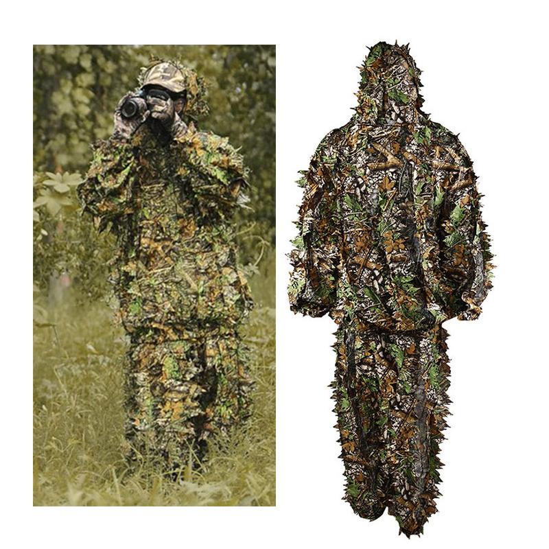 男性と女性のための屋外のギリースーツ、カモフラージュ服、ジャ - Ghillie Suit Woodland のレビューと価格