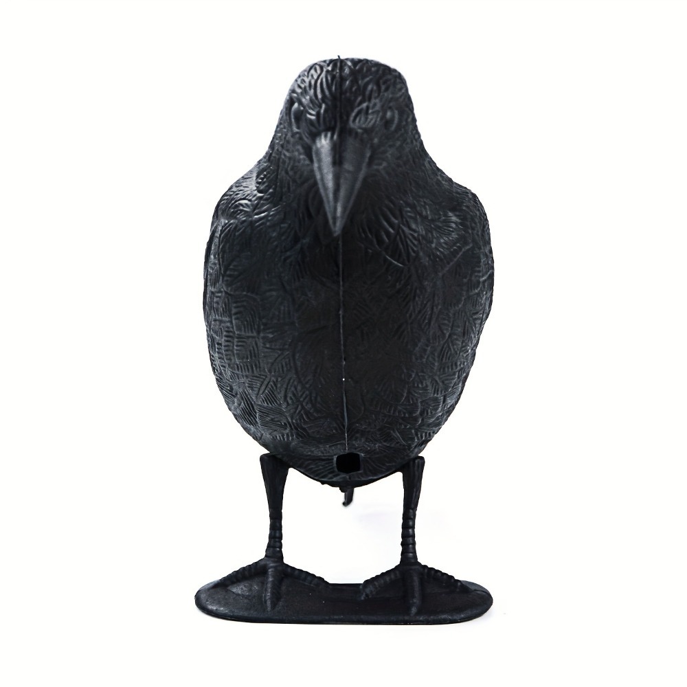 屋外黒等身大カラス忌避装飾怖がらせハト抑止害虫駆除リアルな狩 - Hunting Outdoor Decor のレビューと価格