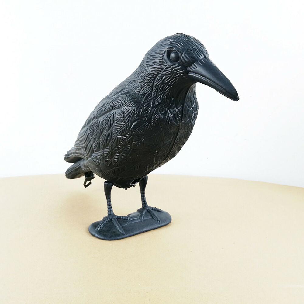 屋外黒等身大カラス忌避装飾怖がらせハト抑止害虫駆除リアルな狩 - Hunting Outdoor Decor のレビューと価格