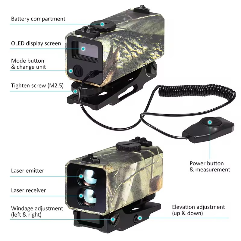 屋外狩猟用ミニレーザー自動距離計,リアルタイム表示,距離速度 - Rangefinder Laser Hunting のレビューと価格