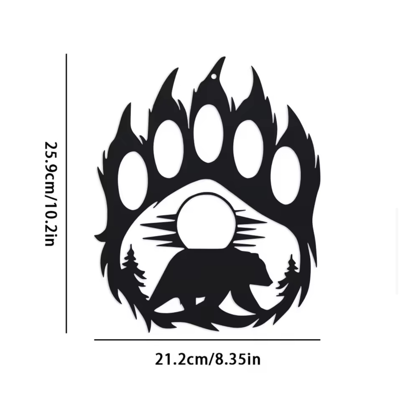 素朴なメタル製の熊の足の形をしたウォールアート、屋内/屋外装 - Hunting Outdoor Decor のレビューと価格