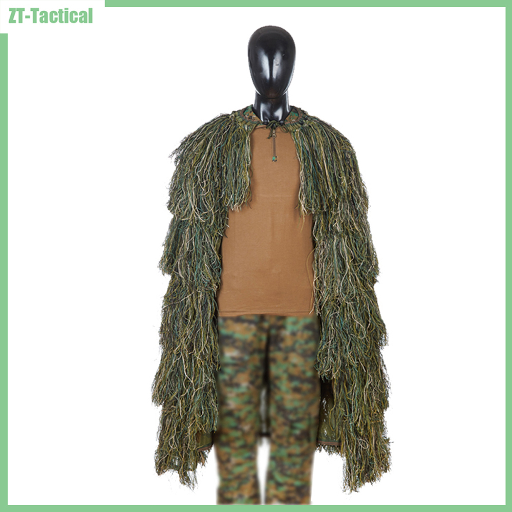 軽量タクティカルスナイパーハリートップ、エアソフトピンボール - Ghillie Suit Woodland のレビューと価格