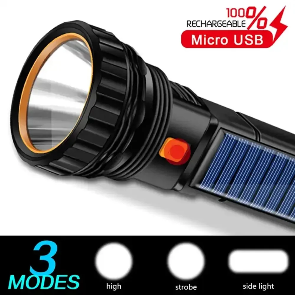 1PC 多機能ソーラー LED 懐中電灯屋外長距離トーチ緊急 - Outdoor Hunting Range のレビューと価格